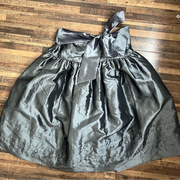 Boutique France Tulle Lined Tie Waist Bell Skirt Gray Sz 16 - Picture 15 of 16